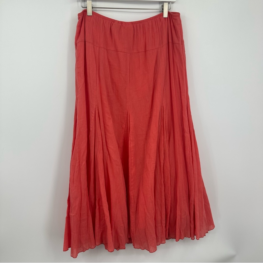 Vintage Y2K Coral Maxi Skirt Size 12 Whimsical Fairycore - Picture 5 of 5